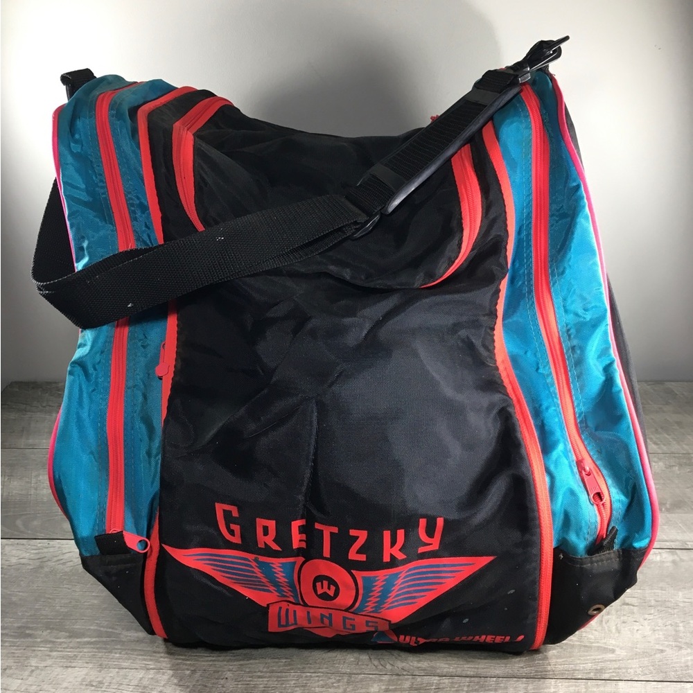 Vintage Gretzky Ultra-Wheels RollerBlades Skates Skates Shoulder Black Bag Pack